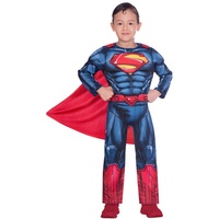 Amscan Kostüm Superman Kostüm für Jungen - Rot Blau, DC Super Heroes Kinderkostüm blau|rot 6-8 Jahre
