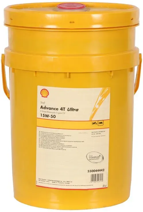 Olio motore SHELL Advance Ultra 4T 15W50 20L