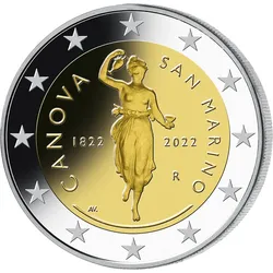 San Marino 2022: 2-Euro-Gedenkmünze "200. Todesjahr von Antonio Canova"