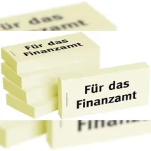 Bizstix Haftnotizen "Für das Finanzamt 75x35mm