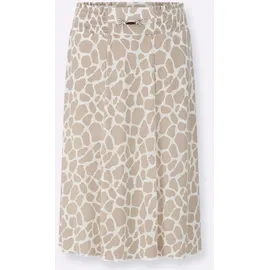 Lady A-Linien-Rock Jersey Animalprint Braun 54