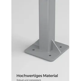 Songmics Seitenmarkise 152 x 11,5 cm grau Stahl