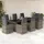 vidaXL Garten-Bistro-Set 9-tlg. Grau