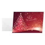 Sigel DS019 rote Weihnachtskarten Christmas Swing, A6 25 Stück