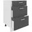 VCM Unterschrank Esilo 50 x 46 x 82 cm Grau