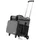 Luxja Rolling Teacher Tragetasche mit Bodenstützpolster, multifunktionale Lehrertasche mit abnehmbarem Dolly (patentiertes Design), grau, Modern