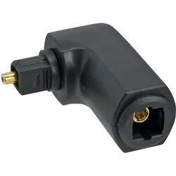 INLINE OPTO Audio Adapter, Toslink Buchse / Stecker, 90ø gewinkelt