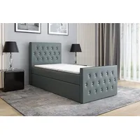 Mebloland Boxspringbett LILI mit Bonell-Matratze und Topper - 100x200