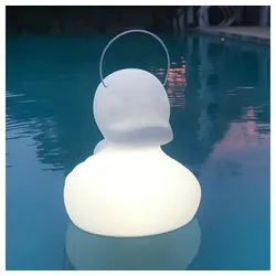 Licht-Trend Dekolicht Schwimmfähige Akku-LED-Lampe Duck-Duck XL Weiß weiß