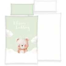 OTTO home Kinderbettwäsche OTTO HOME "Kleiner Liebling in Gr. 100x135 und 135x200 cm", grün, B/L: 135cm x 200cm, 1 Stk., 1 Stk., Renforcé, B/L: 80cm x 40cm, 2 Stk.