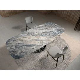 ac angel cerda Angel Cerdá Stuhl aus hellgrauem Stoff 4147 - Hellgrau/Schwarz