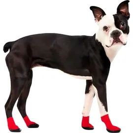 goo-eez Hundeschuhe 4 Stück Rot/Schwarz M