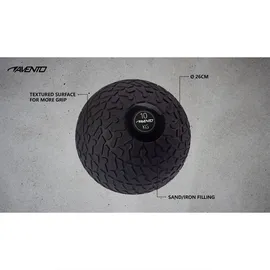 Avento Medizinball Schwarz 8 kg