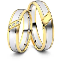 Trauringe Lippstadt 333er Weifl-/Gelbgold - 6366