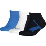 Puma Kinder Sneaker Socken im Vorteilspack - Kid's BTW Sneaker Blau/Weiß/Schwarz 39-42