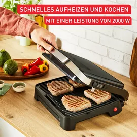 Tefal Inicio Classic 2-in-1 Kontaktgrill 2000 W schwarz