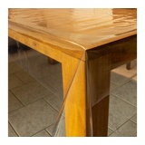 laro Tischdecke 0,30 mm Tischfolie Tischdecke Durchsichtig Transparent Abwaschbar weiß 180 cm x 140 cm