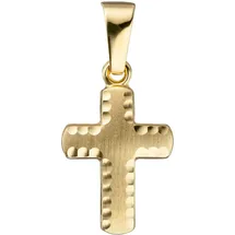 Jobo Kreuzanhänger Gelbgold 585