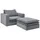 furn.design Loveseat Relaxsessel Cord 176 x 83 x 125 cm Grau mit Hocker