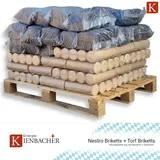 500kg Öko Briketts = 250kg Nestro Holzbriketts + 250kg Torfbriketts Top Biokohle