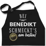 Kinderschürze Schürze Kinder Jungen Mädchen - Kochschürze - Bei Name schmeckts am besten - Geschenk Mama Papa Oma Opa Weihnachten Geburtstag - 7-14 Jahre - Schwarz - kinderkochschürze koch - 7-13 Jahre