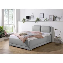 MAINTAL Polsterbett MAINTAL "Oderzo", grau (hellgrau), B:152cm L:230cm, Struktur (100% Polyester), Betten, Polsterbett, inkl. Bettkasten, Kopfteilverstellung, Matratzen in H2 oder H3 wählbar