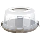 ENGELLAND Kuchentransportbox Ø 36,50 cm 1-tlg. braun/transparent