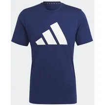 adidas Train Essentials Feelready Logo Training T-Shirt Dark Blue / White L
