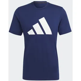 adidas Train Essentials Feelready Logo Training T-Shirt Dark Blue / White L