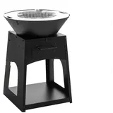 Costway Feuerschale 16 kg Edelstahl/Metall/Stahl schwarz