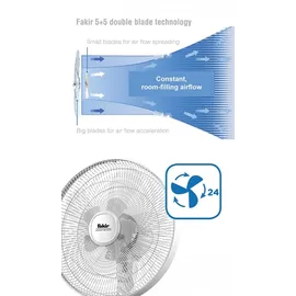 Fakir VC 60 DC Standventilator weiß