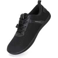 IceUnicorn Barfußschuhe Damen Herren Breite Zehenbox Traillaufschuhe Walkingschuhe Weit Füße Minimalistische Sneaker(147Schwarz, 43EU) - 43 EU Weit