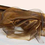 TOLKO 1m Organza Stoff Meterware | leichter Glanz Stoff für Gardine Vorhänge Tischdecken Deko Schals | Hauch Zart Fein Durchsichtig | zum Dekorieren Basteln | Stoffe zum Nähen Meterware (Antik Gold)