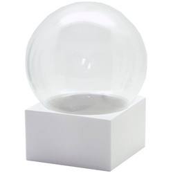 Snowglobe-for-you Schneekugel Schneekugel Bastelset Glas 100 mm breit weiß eckig