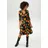 Aniston CASUAL Jerseykleid Schwarz/Beige/Braun 38