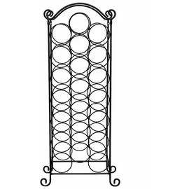 vidaXL Weinregal 21 Flaschen Metall Schwarz