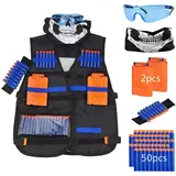 Cozywind Taktische Weste Nerf Westen Kinder Nerf Weste Jungs Nerf Veste Jacke für Nerf N-Strike Elite Battle Schutzweste Tactical Vest Kids Kit - 48 * 54cm