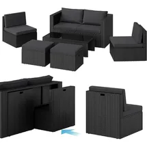 Eden NT12213-2 Outdoor-Kissen/Polster Schwarz