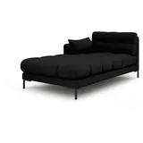 Micadoni Chaiselongue, Schwarz, Textil, 102x75x185 cm, Hergestellt in Europa, Wohnzimmer, Sessel, Relaxliegen