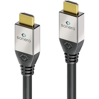 sonero Premium Aktives High Speed HDMI Kabel mit Ethernet, 7,50m, UltraHD / 4K / 60Hz, 18Gbps, schwarz