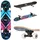 Nils Extreme CR3108SA Triangel Skateboard Schwarz/Mehrfarbig