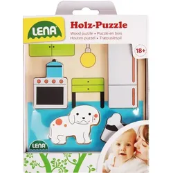 LENA® 32141 - Holz-Puzzle Küche, 4 Teile