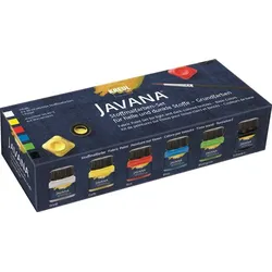 KREUL Javana Stoffmalfarben für helle und dunkle Stoffe 6er Set Grundfarben