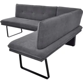 K+W Komfort & Wohnen Eckbank K+W KOMFORT & WOHNEN, grau, B:207cm H:87cm T:157cm, Sitzbänke, Eckbank, Polstereckbank in Spitzkissenoptik, Sitz und Rücken gesteppt