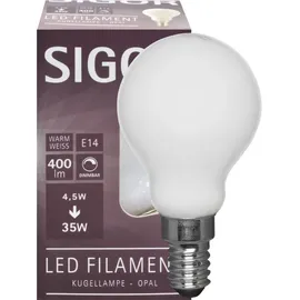 Sigor LED Filamentlampe KUGEL SIG-6141101 4,5W E14 2700K 1 St.
