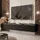 lookway AURORA TV-Lowboard 180x32x40 cm Schwarz Matt Holzwerkstoff/Metall