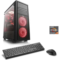 CSL Gaming-PC "HydroX V28319", schwarz, Microsoft Windows 11 Home, 32 GB RAM 1000 GB SSD, Computer