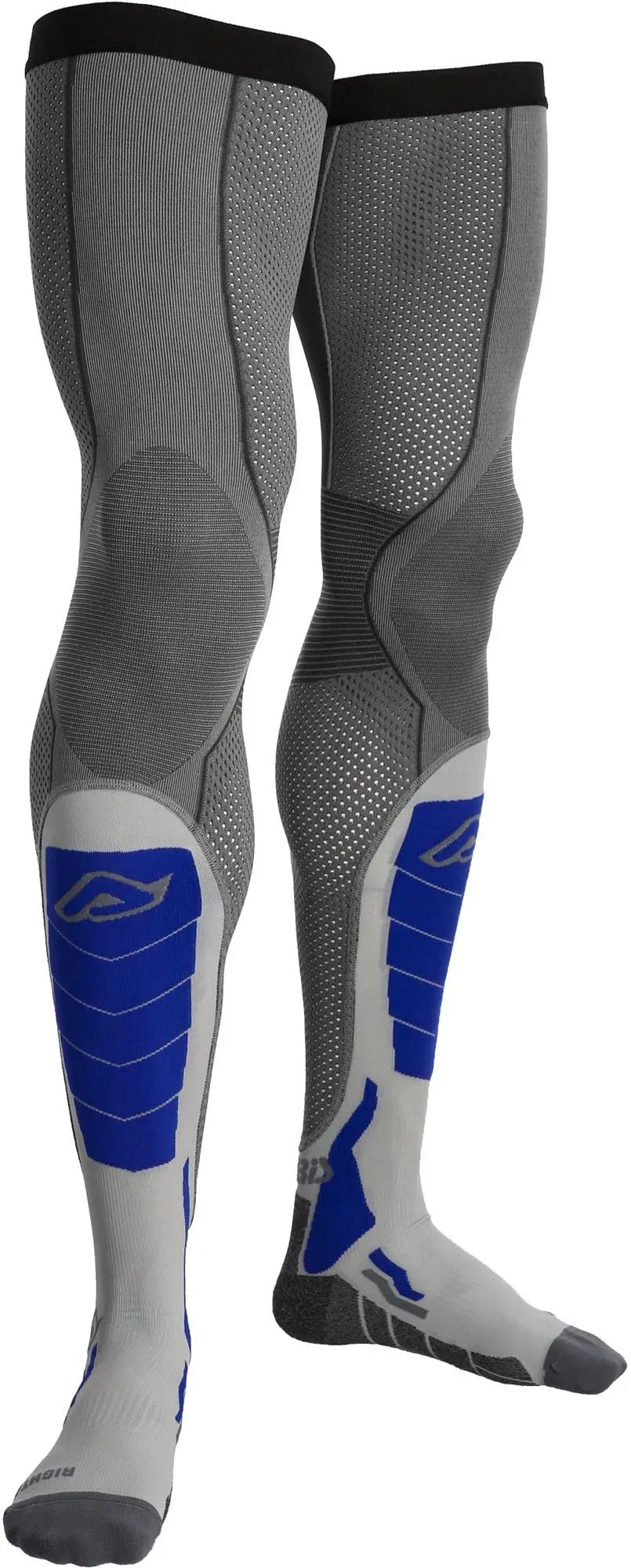 Acerbis X-Leg Vented Pro Motocross Kniestrümpfe, grau-blau, Größe S M für Männer