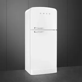 Smeg FAB50RWH5 Retro-Kühl-Gefrierkombination (400 l, 1921 mm hoch, Weiß)