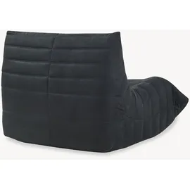 [en.casa] Bodensessel Kodsø Mikrofaser 75 x 90 x 100 cm Schwarz